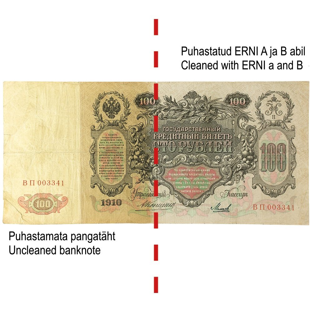 Hallitusplekkide eemaldaja ERNI markidelt ja paberrahadelt - Pilt 4